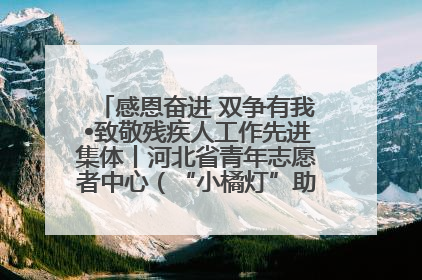感恩奋进 双争有我•致敬残疾人工作先进集体丨河北省青年志愿者中心（“小橘灯”助残接力计划实施团队）：用温暖陪伴，守护特殊孩子成长